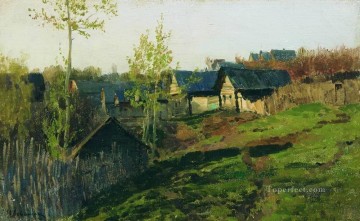 landscape Painting - isbas lighted by sun 1889 Isaac Levitan plan scenes landscape